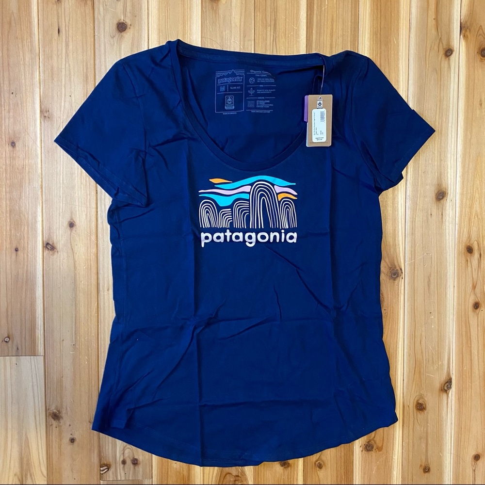 NWT Patagonia Fitz Roy Boulders Organic Scoop T